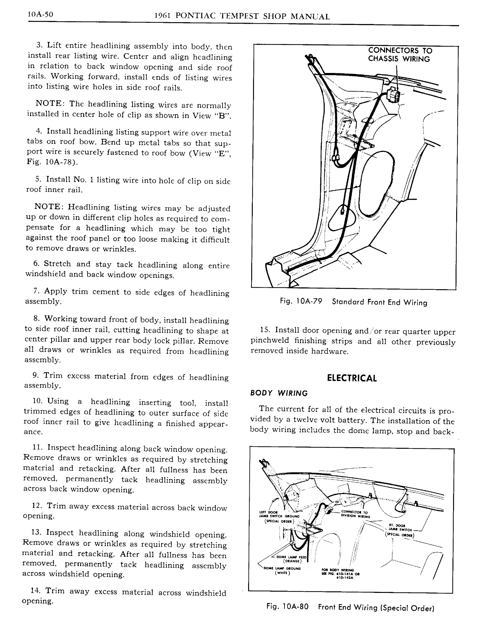 1961 Pontiac Tempest Shop Manual Body Page 51 Of 62